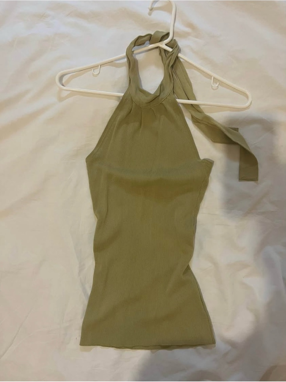 Vintage Olive Halter Neck Top